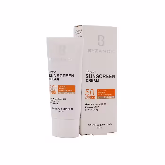 کرم ضد آفتاب  SPF50 بیزانس مناسب پوست خشک و حساس 40 میلی لیتر