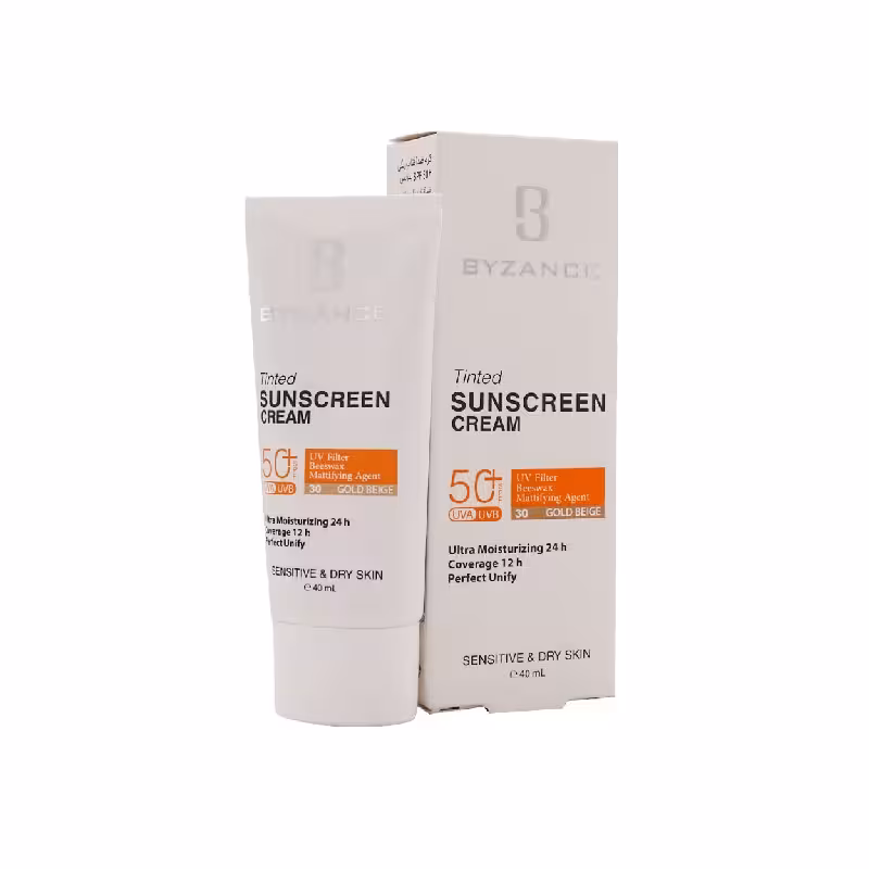 کرم ضد آفتاب  SPF50 بیزانس مناسب پوست خشک و حساس 40 میلی لیتر