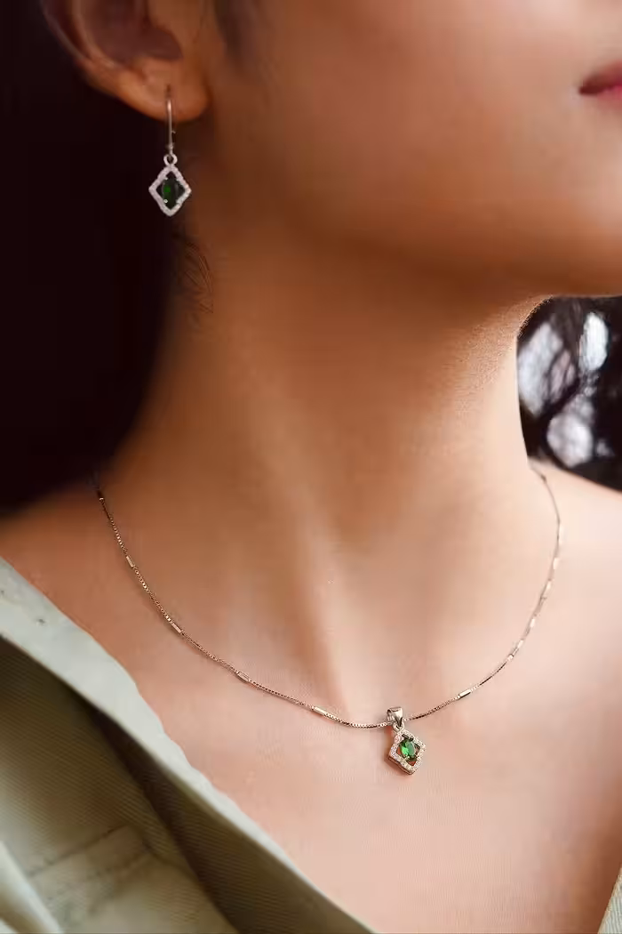 نیمست سنگ دابلت اصل نقره جواهری کد 00465