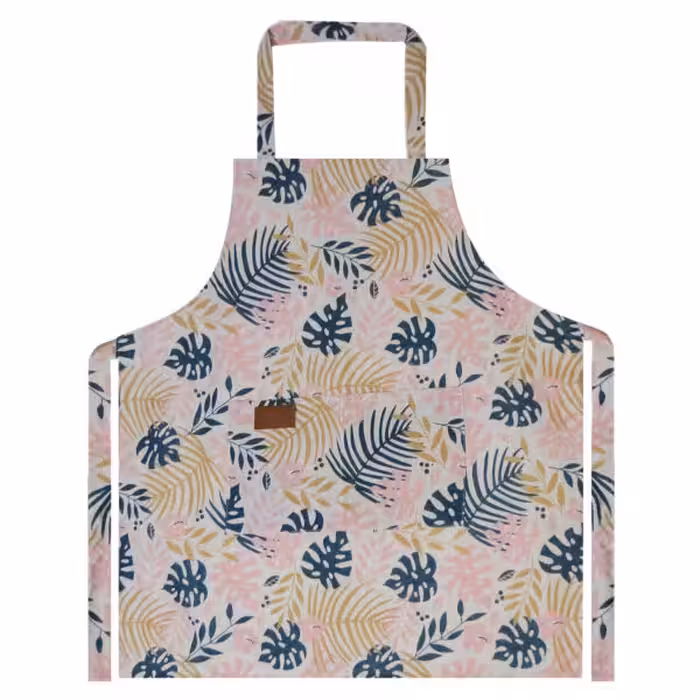 سیلوانا پیشبند طرح برگ های رنگی صورتی-سرمه ای