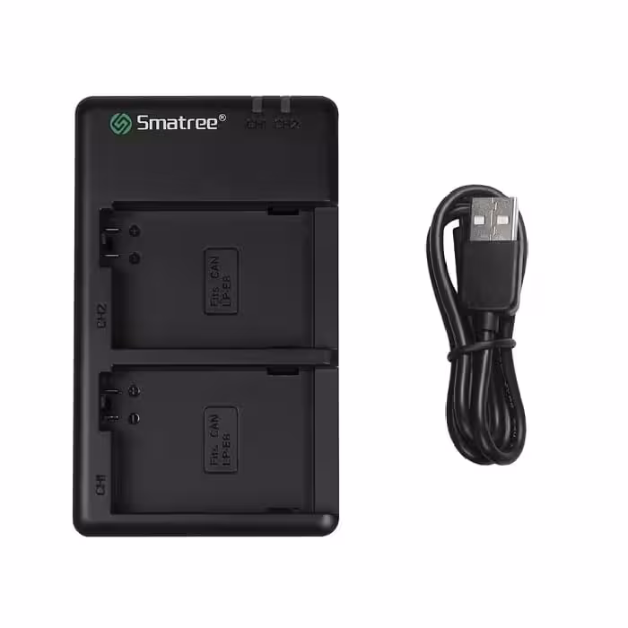 شارژر دوقلو USB باتری دوربین کنون اسماتری مدل LPE8