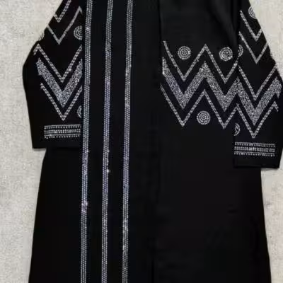 مانتو مجلسی کرپ مدل نگینی شکوه