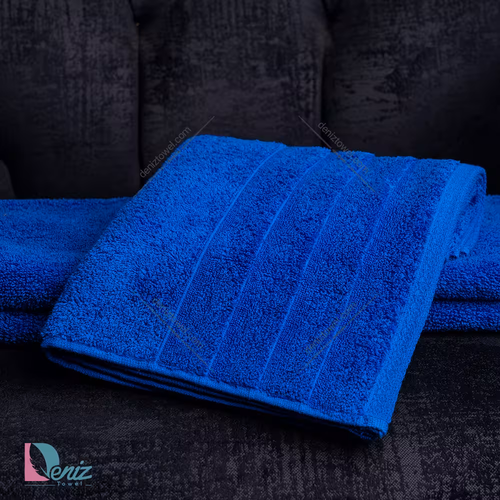 حوله دستی ویتو رنگ آبی کاربنی