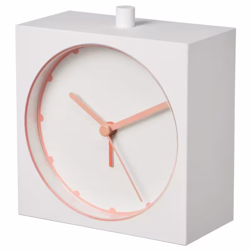 ساعت سفید رومیزی BAJK