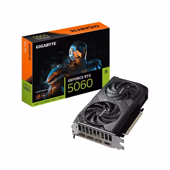کارت گرافیک گیگابایت مدل GeForce RTX 5060 WINDFORCE MAX OC 8GB GDDR7
