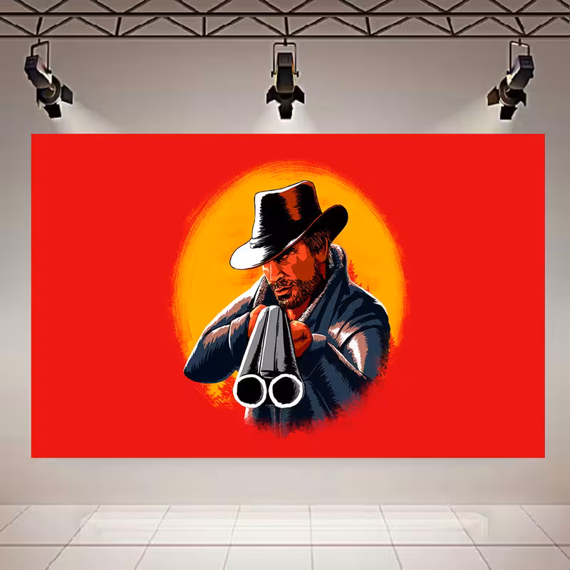 تابلو شاسی طرح گیم مدل Red Dead Redemption کد AR31124 | دنیای قاب