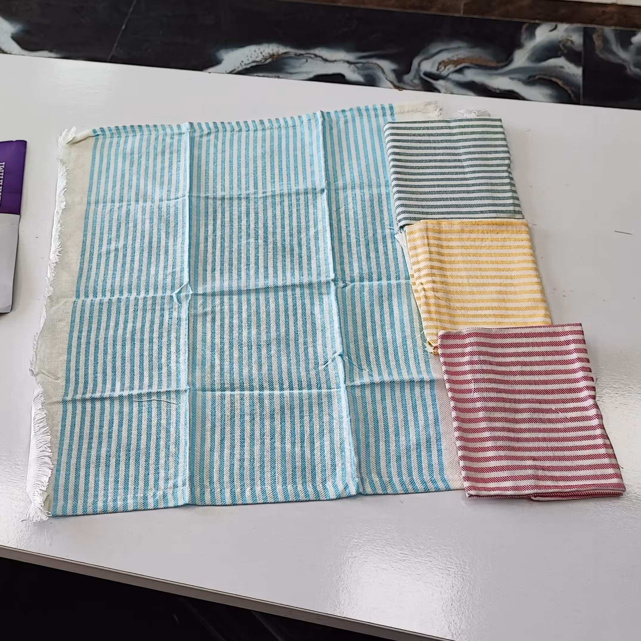 دستمال  اشپزخانه4عددی.دستمال40در40 ابراهیمی.دستمال حوله ای ابگیری بالا