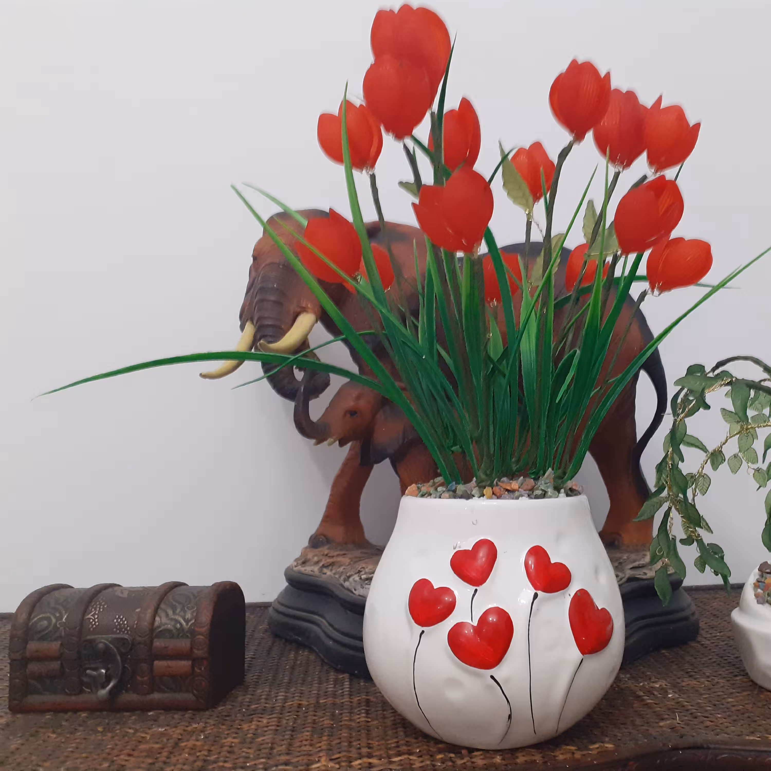 گلدون گل لاله کریستالی