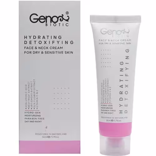 کرم رطوبت رسان صورت و گردن ژنوبایوتیک مناسب پوست خشک و حساس