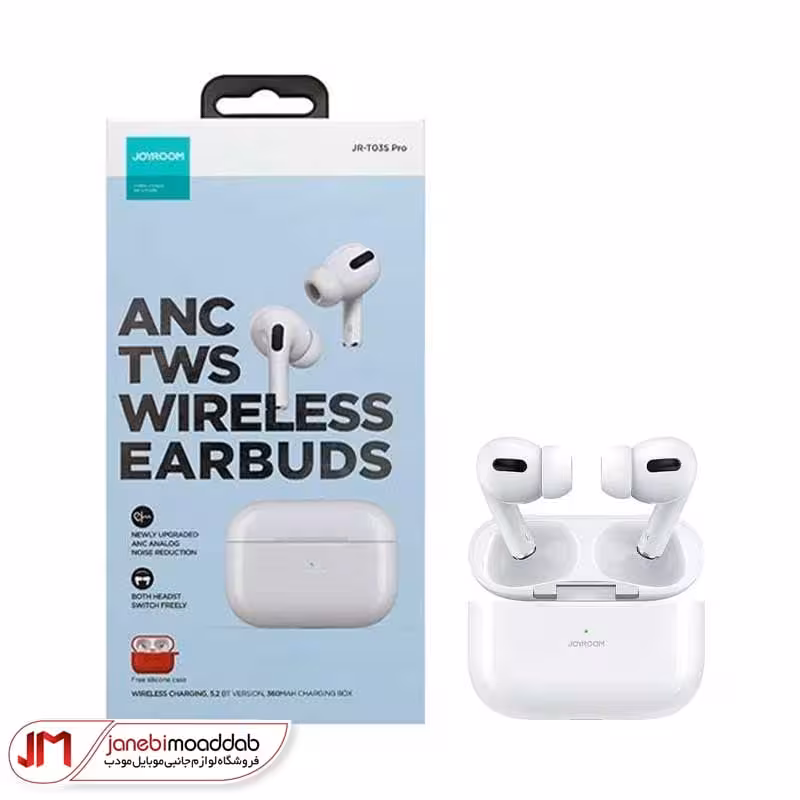 هندزفری بلوتوث جویروم مدل JR-T03S PRO طرح ایرپاد پرو