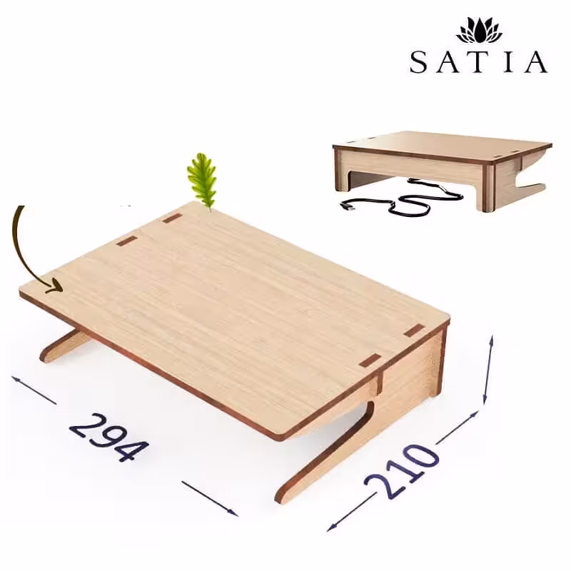 زیر مانیتوری چوبی کارنو