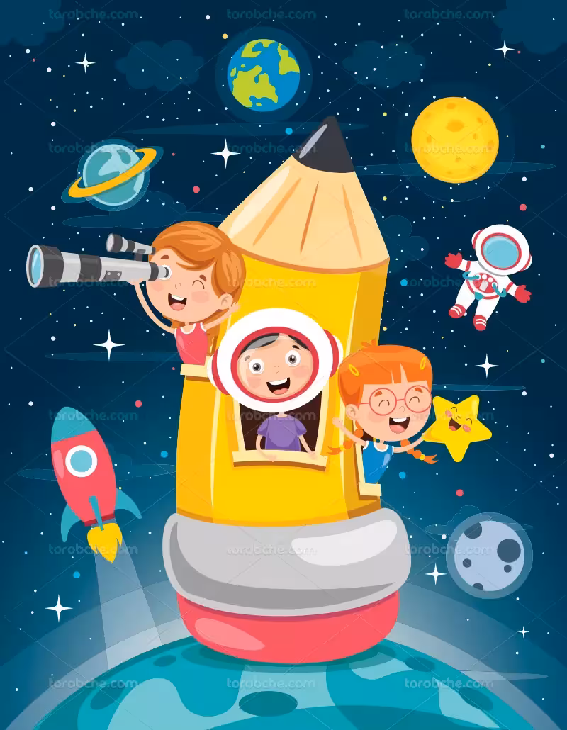 وکتور مهد کودک با کیفیت بالا | گرافیک با طعم تربچه