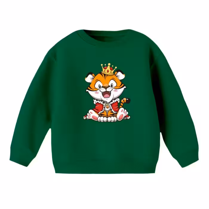 سویشرت بچگانه مدل ببر کد 6 رنگ سبز