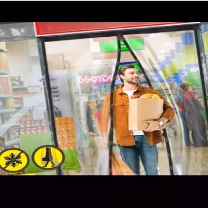 پرده نایلونی مغناطیسی 170 در 230 مدل آهنربا پلاستیکی آهنربایی طلقی درب مگنتی آهنربادار