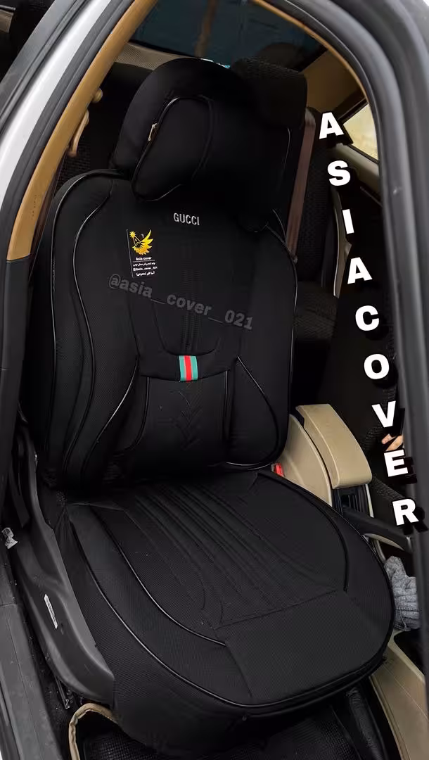 روکش صندلی کوییکgxrبرزنتی سنگین درجه1مدل گوچیvipخلبانی فول طبی باجای موبایلی پدطبی سروگودی کمرمناسب کوییکsوgxr