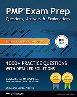 خرید و دانلود نسخه کامل کتاب PMP Exam Prep: Questions, Answers, &amp; Explanations: 1000  Practice Questions with Detailed Solutions (2021 Edition) -   Pdf