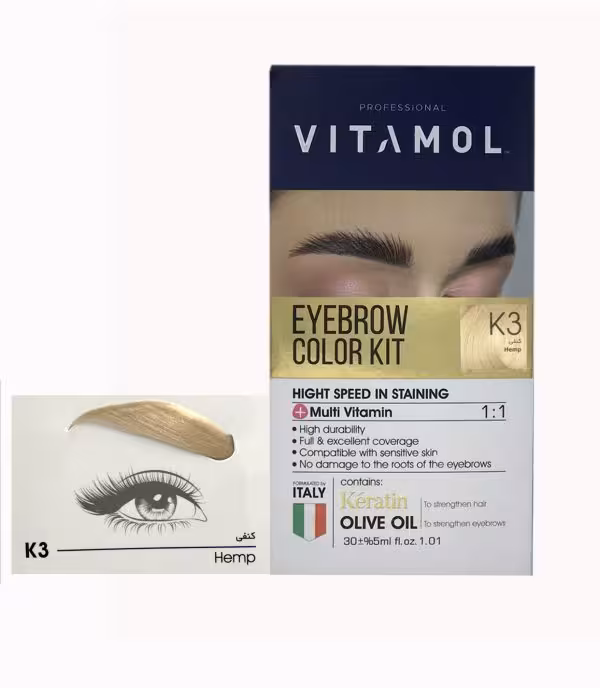 کیت رنگ ابرو كنفی ویتامول کد K3 حجم 30ml