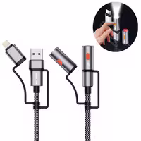 کابل 6 کاره گرین لاین با فندک و چراغ قوه Green Lion 6 in 1 Cable PD 60W (تک/عمده)