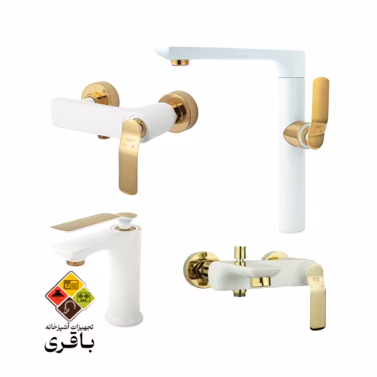 ست شیرآلات راسان مدل آوات شیری کروم