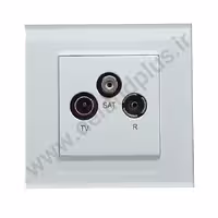 فیش آنتن مرکزی مدل آسا پلکسی سفید (مکانیزم قاب)