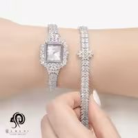 ست ساعت و دستبند نقره زنانه مدل SWB39