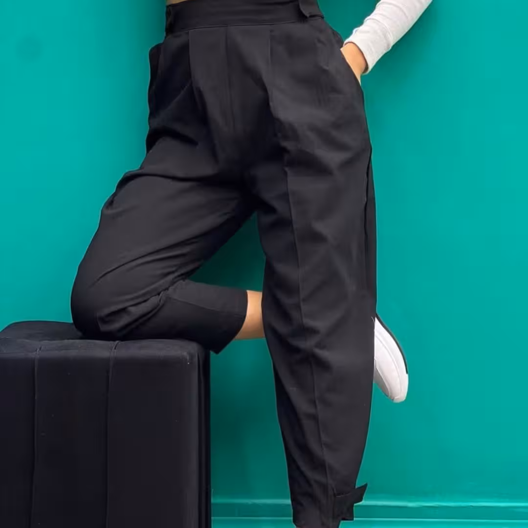 شلوار مام استایل لینن