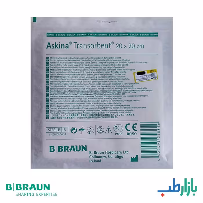 پانسمان فوم هیدروژل آسکینا ترانسوربنت بی بران