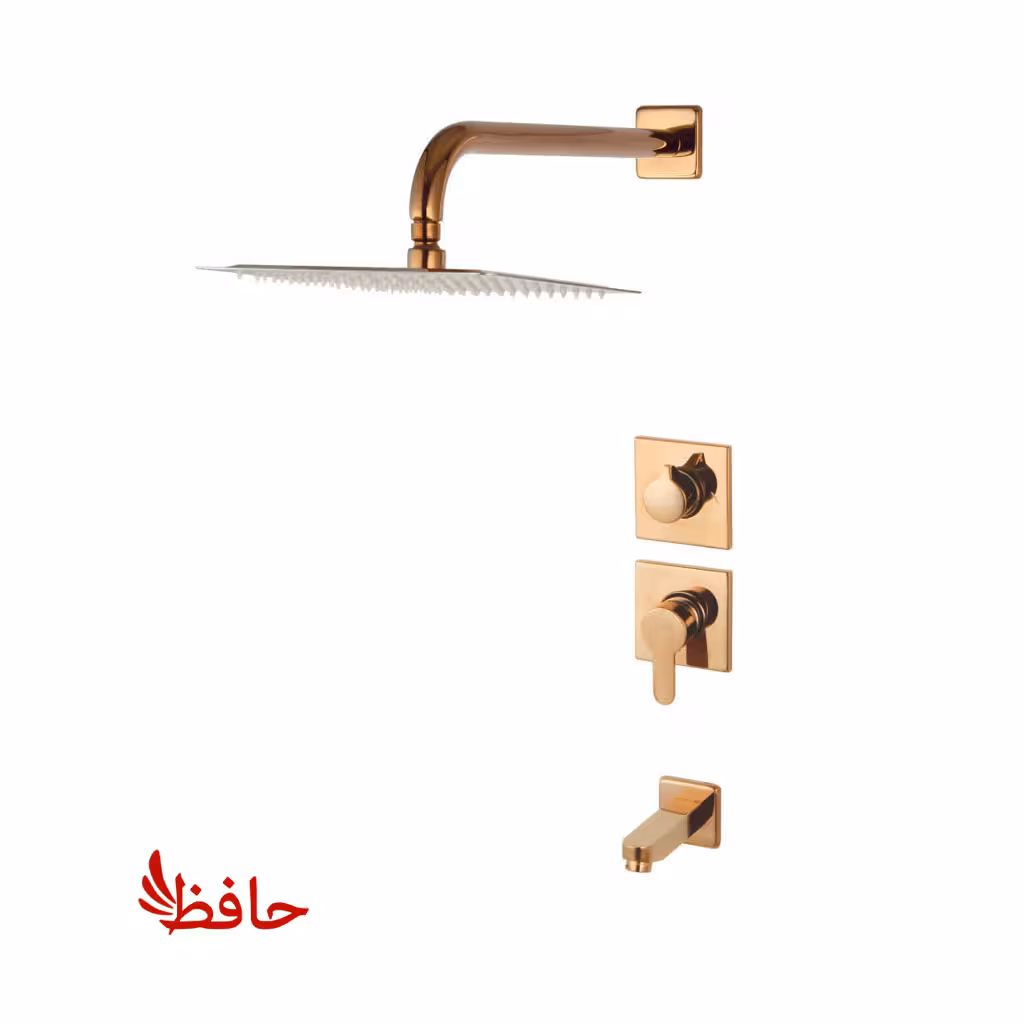 شیر حمام توکار راسان مدل ویوات فلت رزگلد کلاس 2