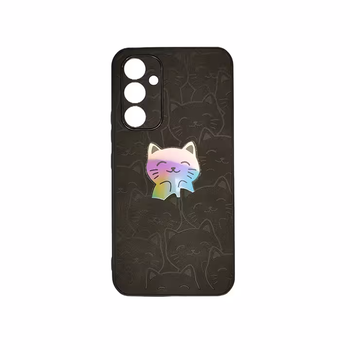 گارد چرمی استیکردار گوشی سامسونگ Galexy A14 مدل گربه