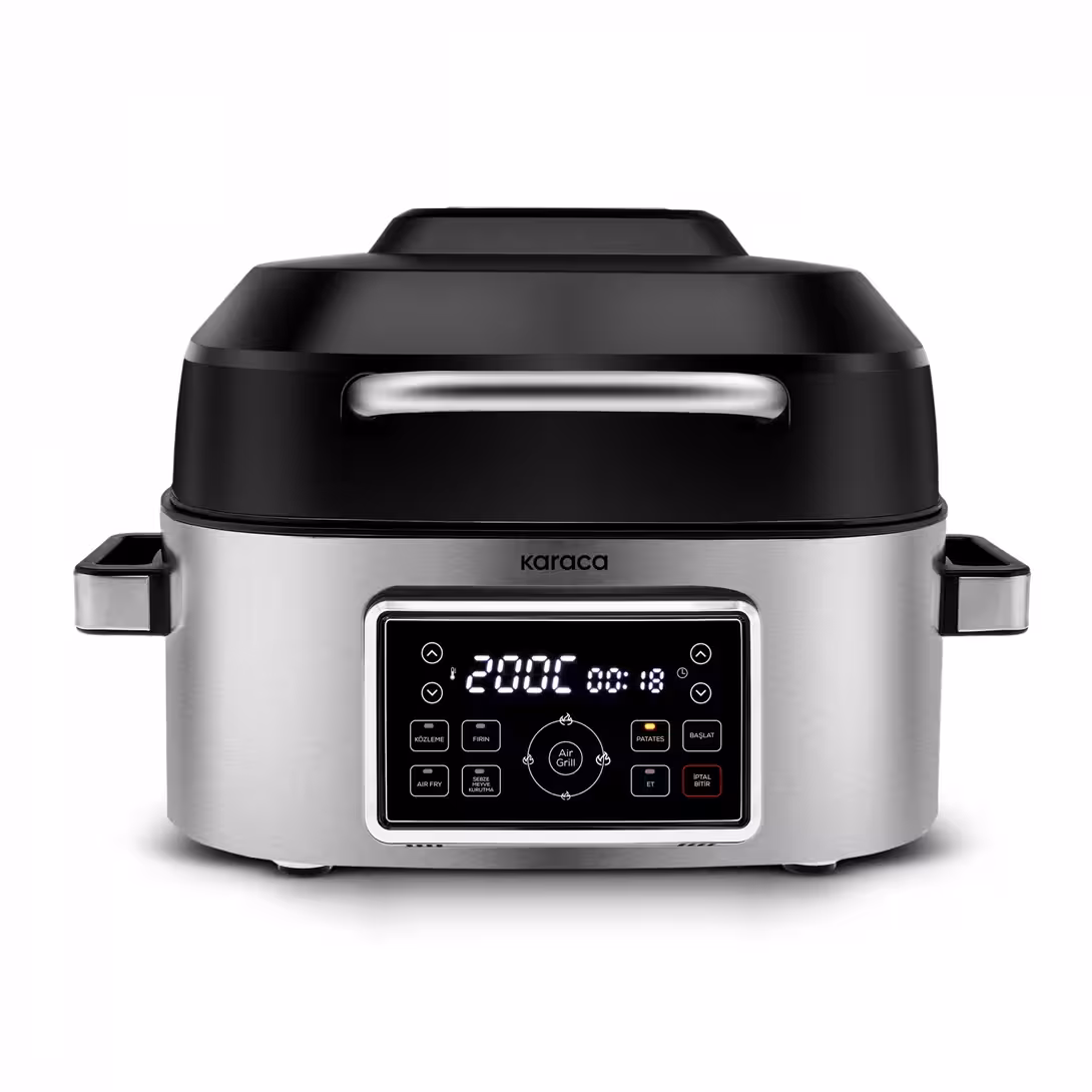 سرخکن و گریل 6 نفره برند Karaca ترکیه مدل Gastro Air Grill نقره ای استیل