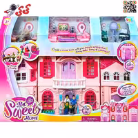 خانه بازی و قصر اسباب بازی موزیکال صورتی FAMILY SWEET HOUSE 16427