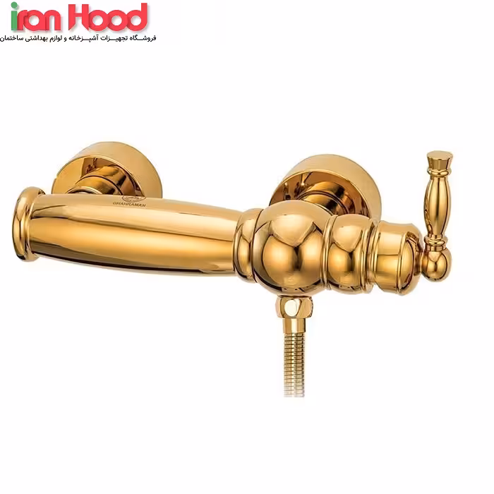 شیر توالت آنتیک طلایی قهرمان