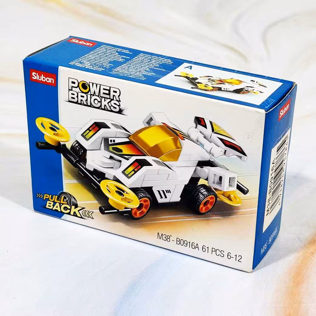 لگو ماشین مسابقه ای 58 قطعه مدل 16A (دارای موتور عقب کش)
