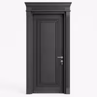 درب داخلی کلاسیک تیره با قاب تاج‌دار کد 30237