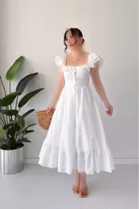ستdress فرفری فیسو سفید - 10095
