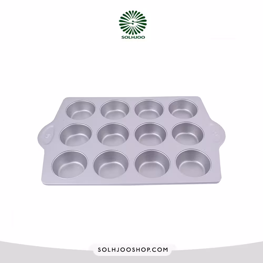 قالب تفلون مافین 12 خانه دسته دار 42*26.5