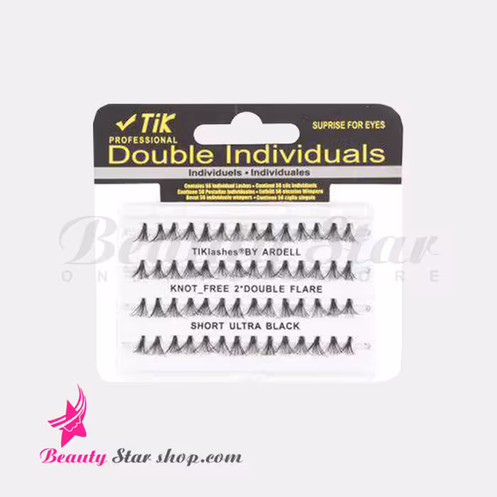 مژه بدون گره دبل الترا بلک تیک سایز شورت