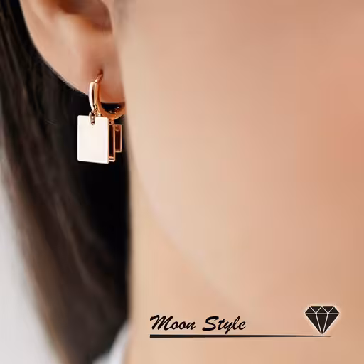 گوشواره حلقه ای ژوپینگ مدل آویز ردیفی ارسال رایگان