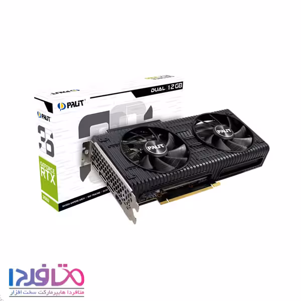 کارت گرافیک پلیت مدل GeForce RTX3060 12GB Dual