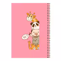 دفتر مشق 80 برگ اس جی مدل حیوانات بامزه