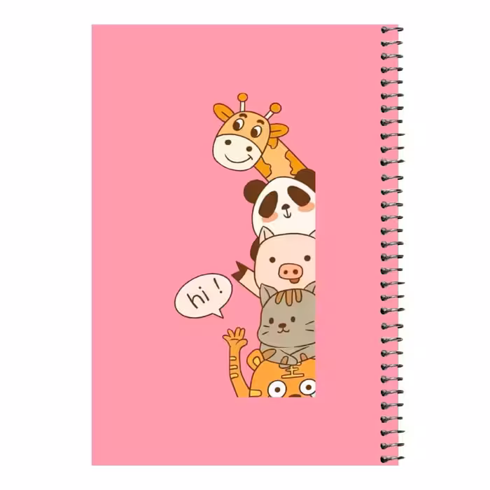 دفتر مشق 80 برگ اس جی مدل حیوانات بامزه