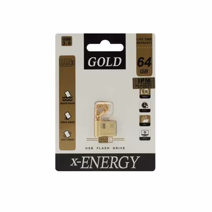 فلش مموری ایکس-انرژی USB2.0 GOLD ظرفیت 64 گیگابایت