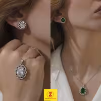 نیمست نگینی زنانه طرح جواهر