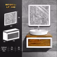 روشویی فولست  رنگ سفید طرح چوب برند لاکچری کابین  کد 340(ارسال رایگان)