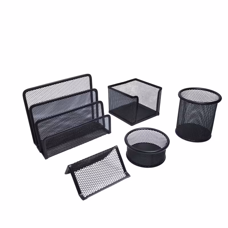 ست لوازم اداری پنج تکه رومیزی میلانو کد M051 | چاوه