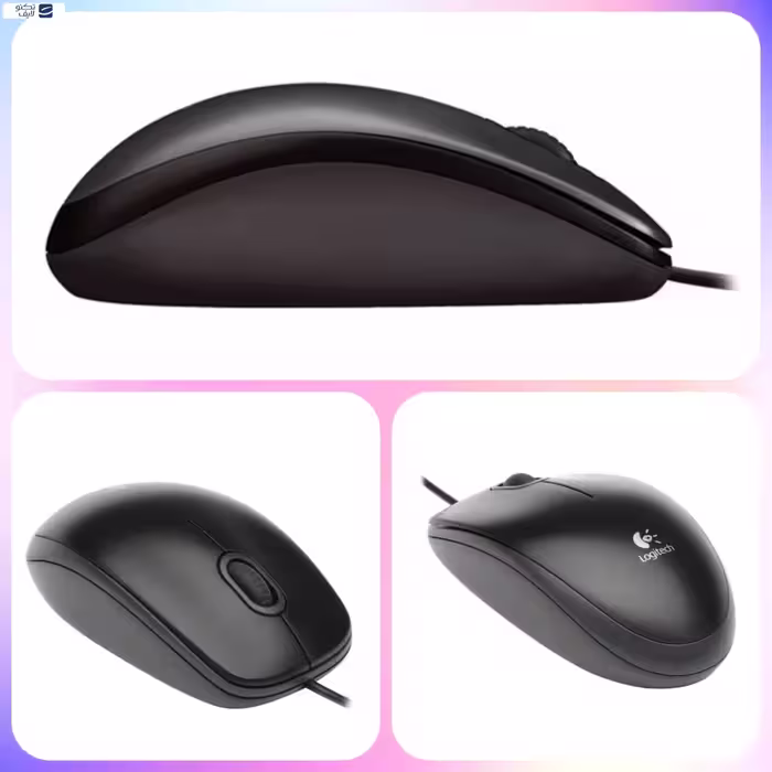 موس سیم دارد طرح لاجیتک Logitech B100