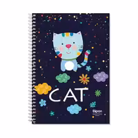 دفتر زبان دو خط 40 برگ سیمی فانتزی الیپون طرح 6