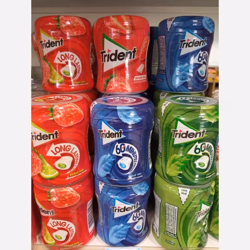 آدامس تریدنت بدون قند مغزدار  قوطی 80 گرم | amazonchi