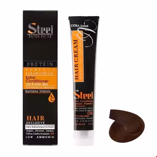 رنگ مو قهوه ای متوسط شماره 4.0 استیل 100 میلی لیتری