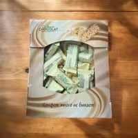 شکلات کوبار سفید co barre the chocolat حاوی غلات